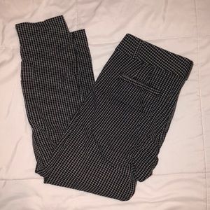 Banana Republic Sloan Petit Work Pants Black White